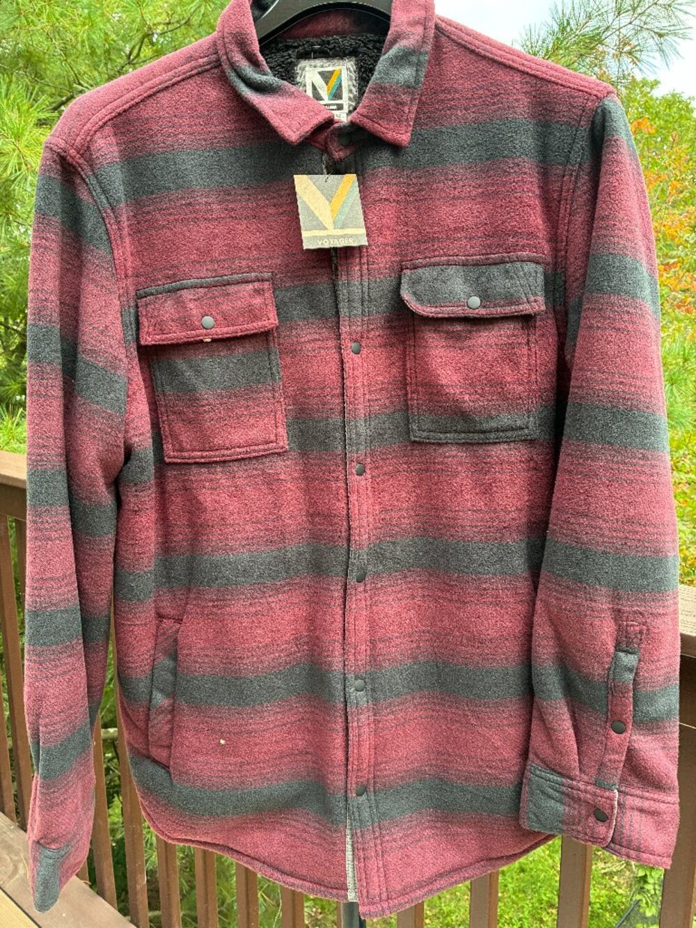 Voyager Men's Plaid Fleece Shacket, Shirt/Jacket